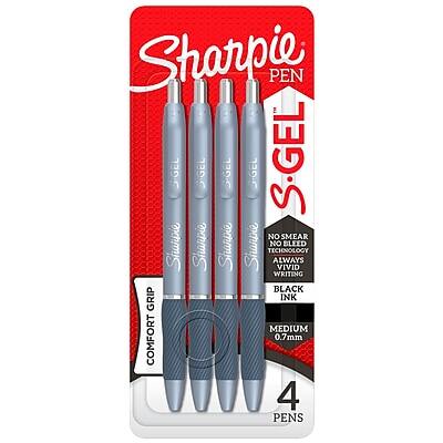 Sharpie - S-Gel Retractable Gel Pen, Medium Point, Black Ink, 4/Pack (2126213)