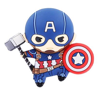 Front. Marvel - Marvel Captain America 3D Foam Magnet - Blue.