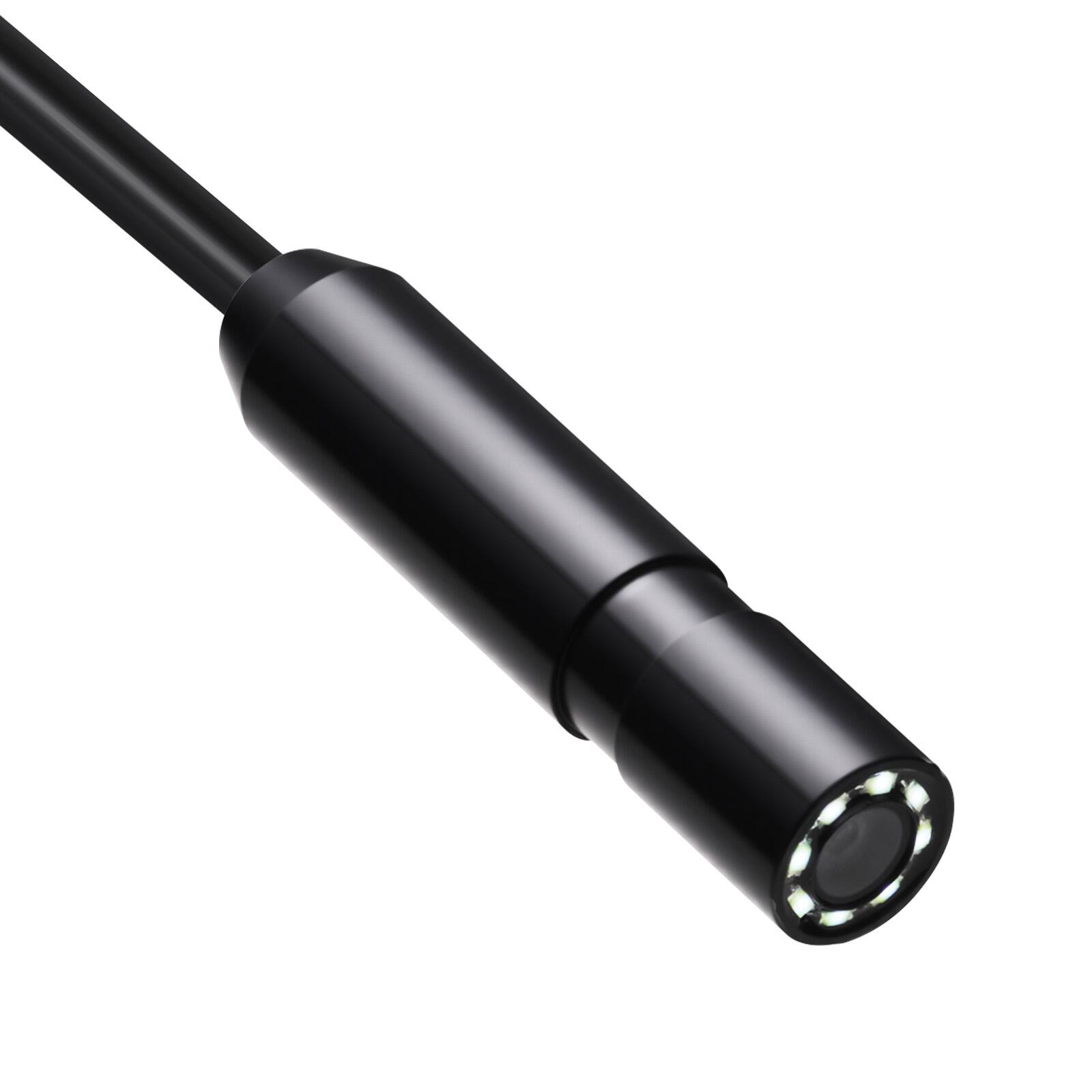 Alt View 5. VEVOR - Endoscope Camera with 49.2FT Semi-Rigid Cable, 1920P HD Borescope for Android & IOS, Industrial Inspection Camera - Black.