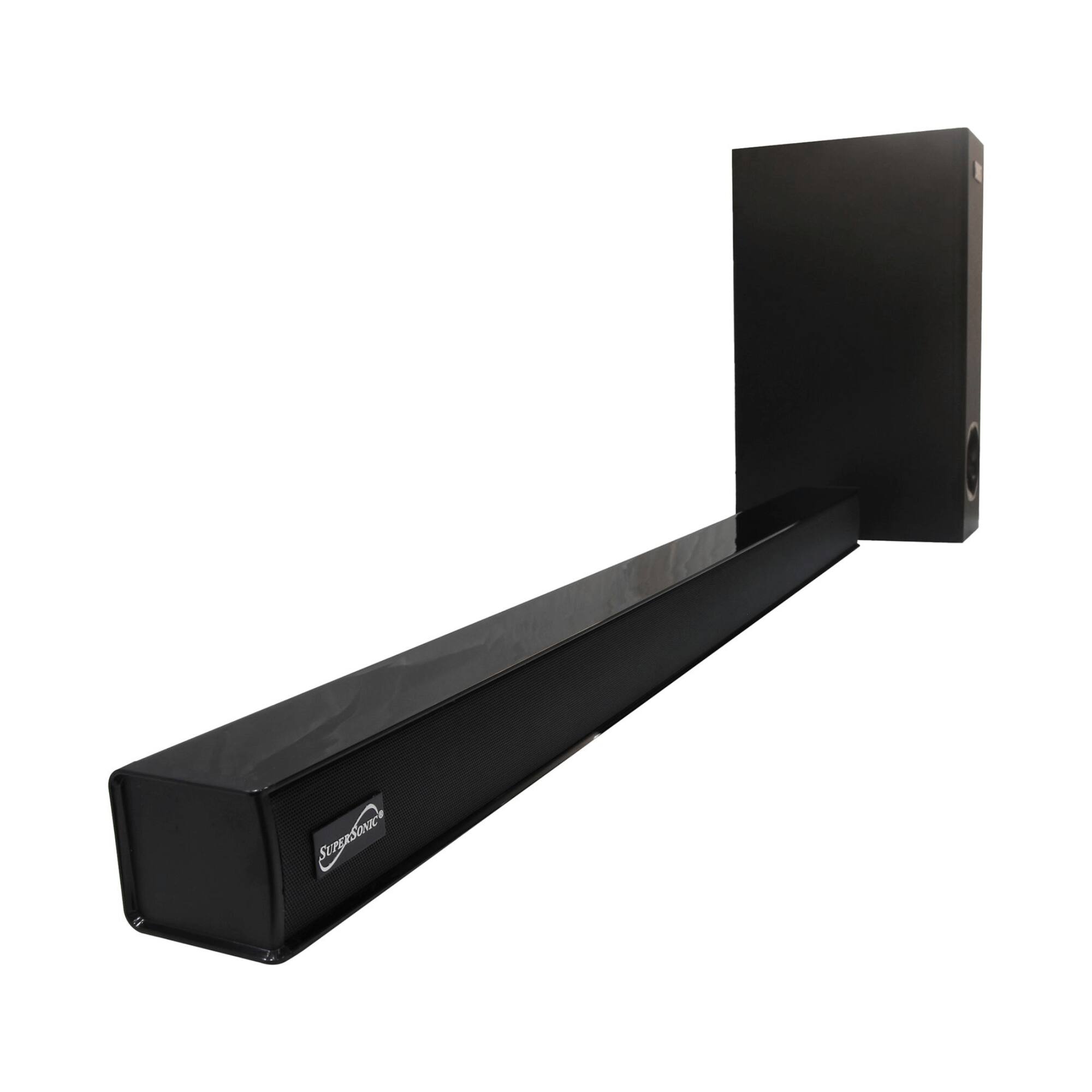 Alt View 4. Supersonic - 35" Optical Bluetooth Soundbar and Subwoofer with Large LED Display - Black.