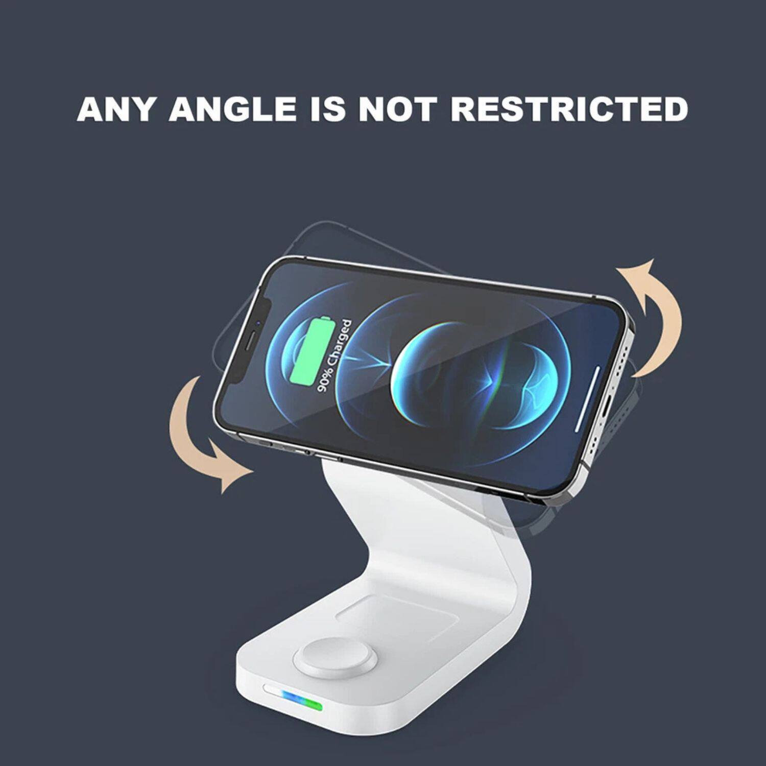 ANY ANGLE IS NOT RESTRICTED  
90% Charged