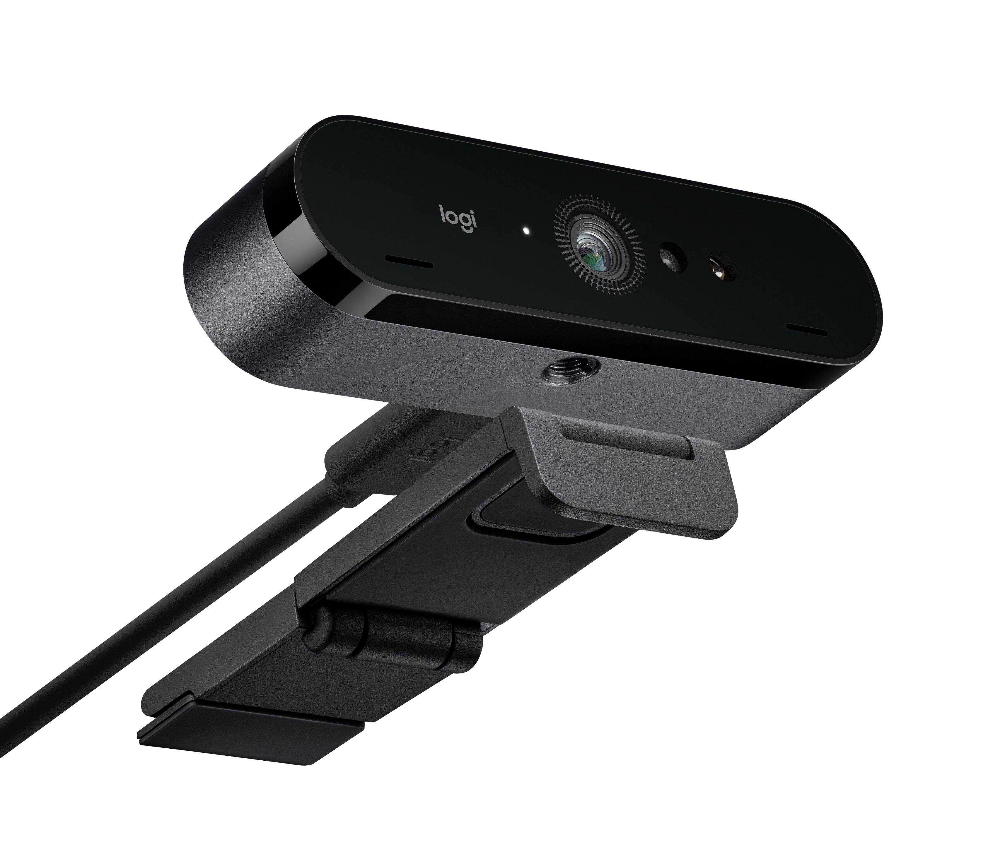 Alt View 20. Logitech - Brio Ultra HD Pro 4096 x 2160 Business Webcam with RightLight 3 and Noise-Cancelling Dual Mics - Black.