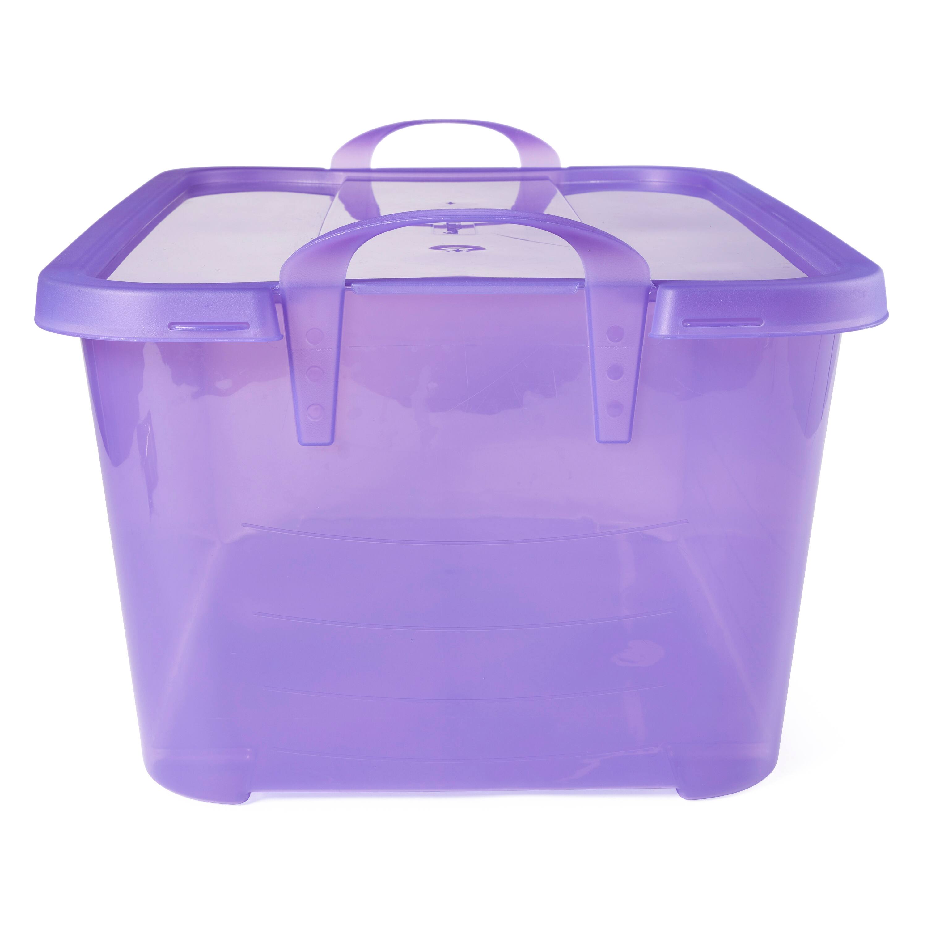 Alt View 10. Life Story - Life Story 55 Quart Stackable Storage Bin, Light Duty Container, Purple, 24 Pack - Purple.