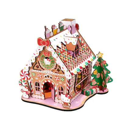 Front. 3D Puzzle - DIY 3D Puzzle - Hello Kitty Gingerbread House 266pcs.