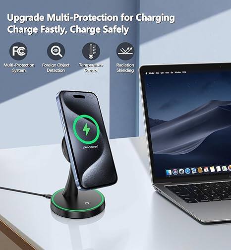 Upgrade Multi-Protection for Charging  
Charge Fastly, Charge Safely  

- Multi-Protection System  
- Foreign Object Detection  
- Temperature Control  
- Radiation Shielding  

700% Charged