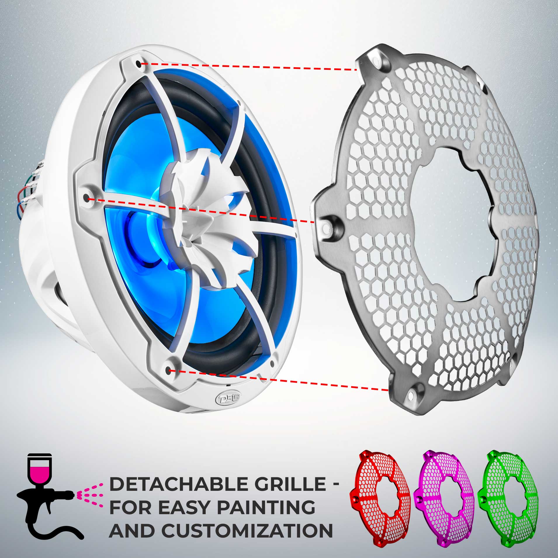 DETACHABLE GRILLE - FOR EASY PAINTING AND CUSTOMIZATION