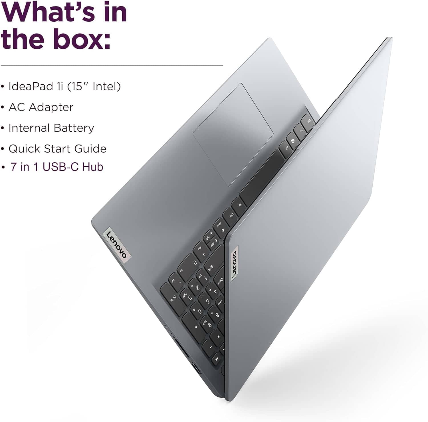 Lenovo IdeaPad 1 15.6 HD Laptop Intel Celeron with 8GB Memory