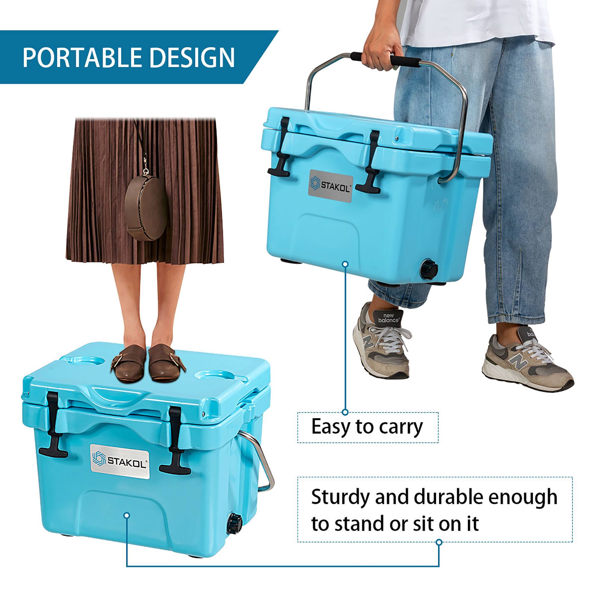 PORTABLE DESIGN

- Easy to carry
- Sturdy and durable enough to stand or sit on it