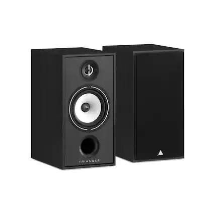 Front. Triangle - Triangle Borea BR04 Bookshelf Speakers (Pair) - Black Ash - Black Ash.