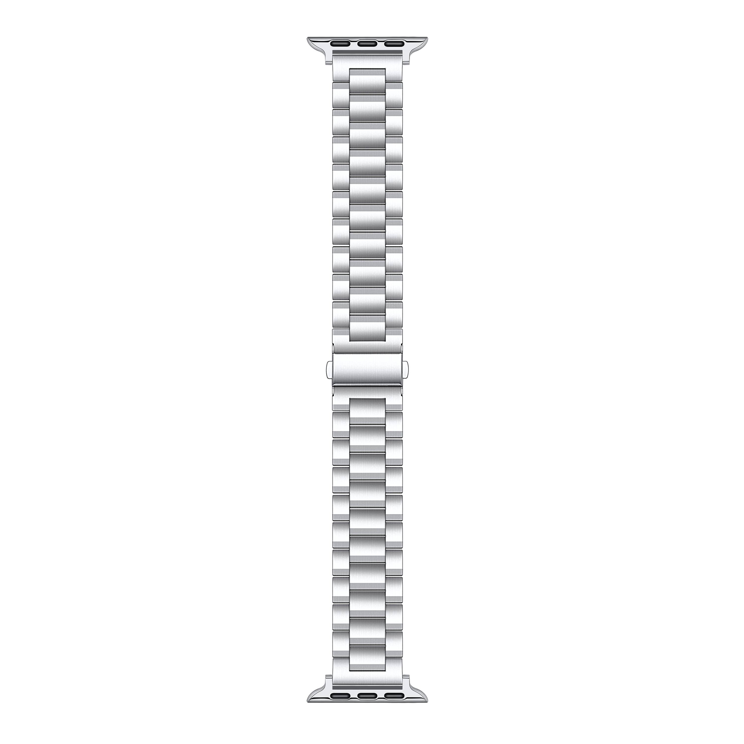 Alt View 1. Posh Tech - Maxwell Stainless Steel Band for Smartwatch - Silver.