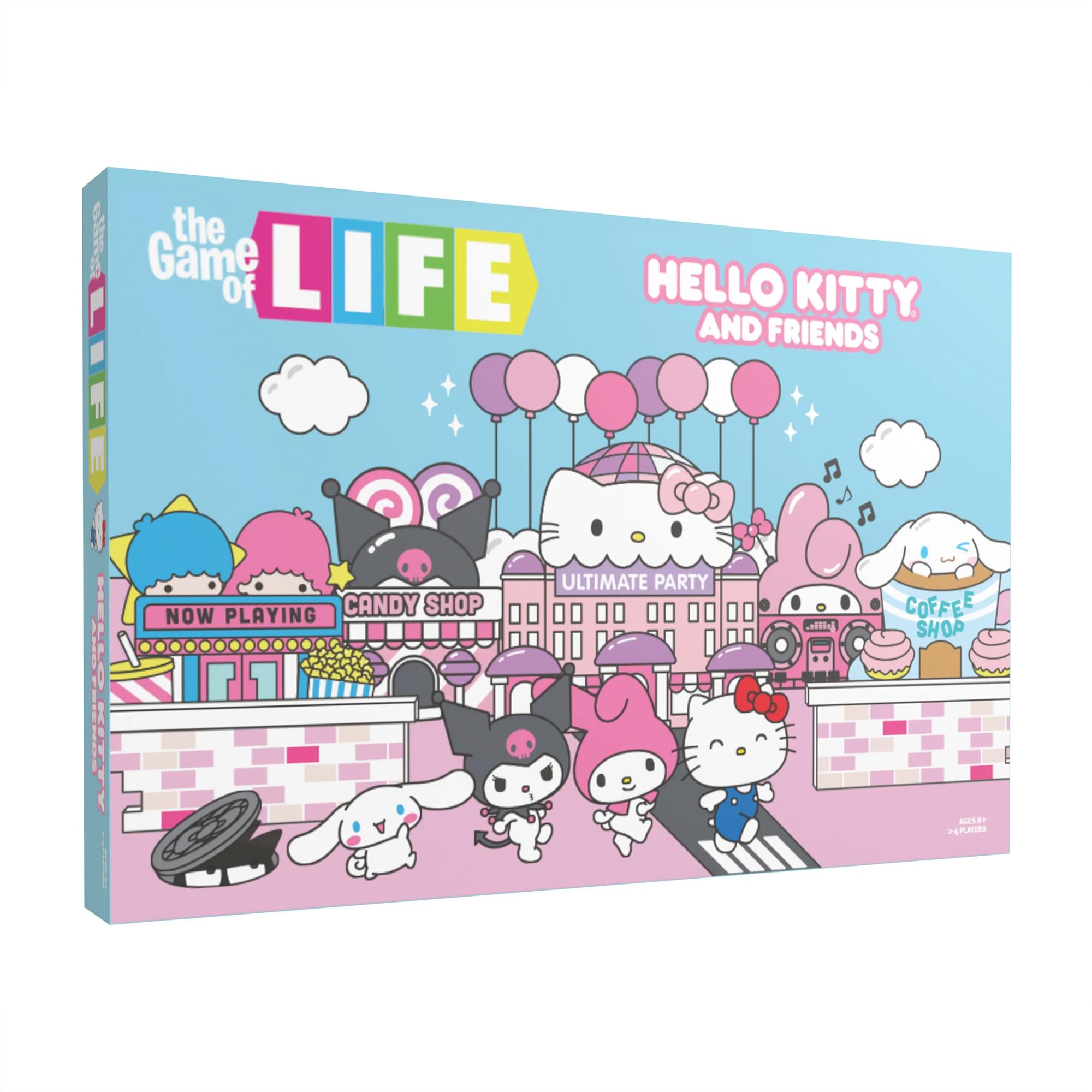 the Game of LIFE  
HELLO KITTY AND FRIENDS  
NOW PLAYING  
CANDY SHOP  
ULTIMATE PARTY  
COFFEE SHOP