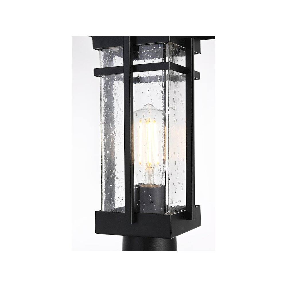 Alt View 3. Elegant Lighting - Livingston 7 inch Outdoor Pendant in Black - Black.