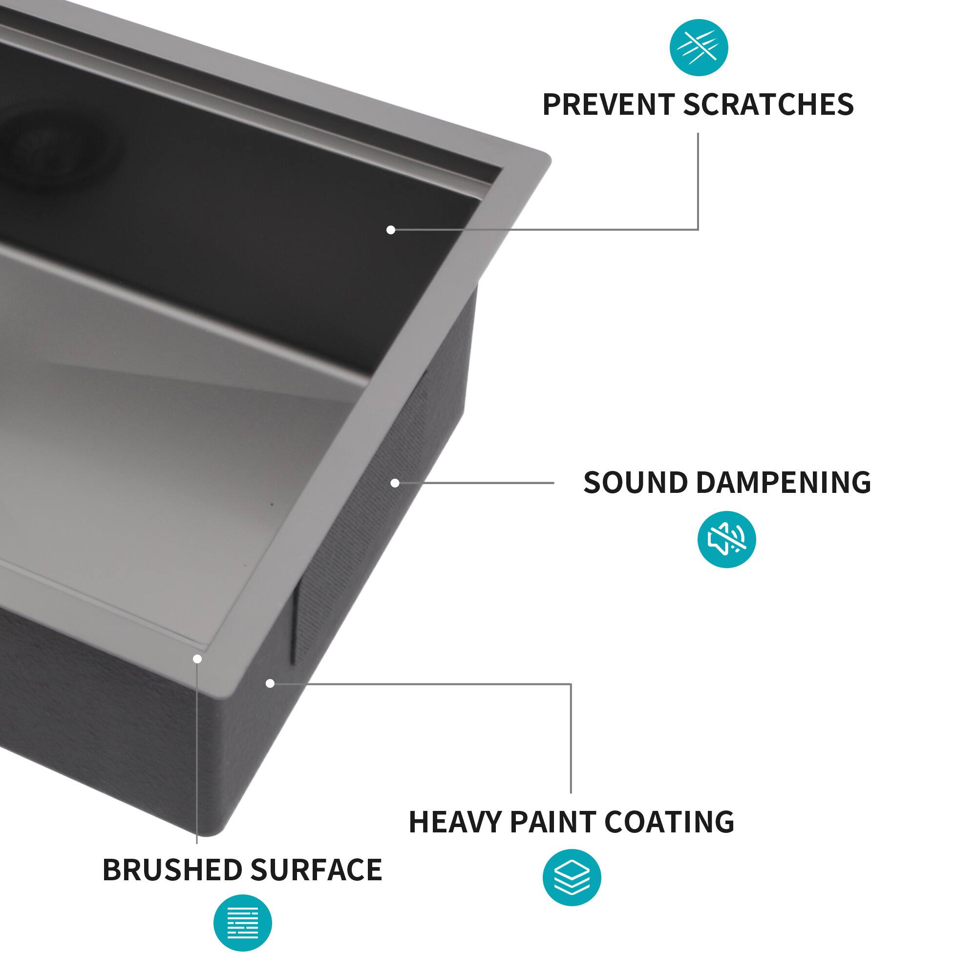 - PREVENT SCRATCHES
- SOUND DAMPENING
- HEAVY PAINT COATING
- BRUSHED SURFACE