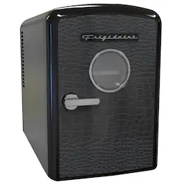 Frigidaire - 9-Can Mini Fridge Cooler Crocodile Door - Black