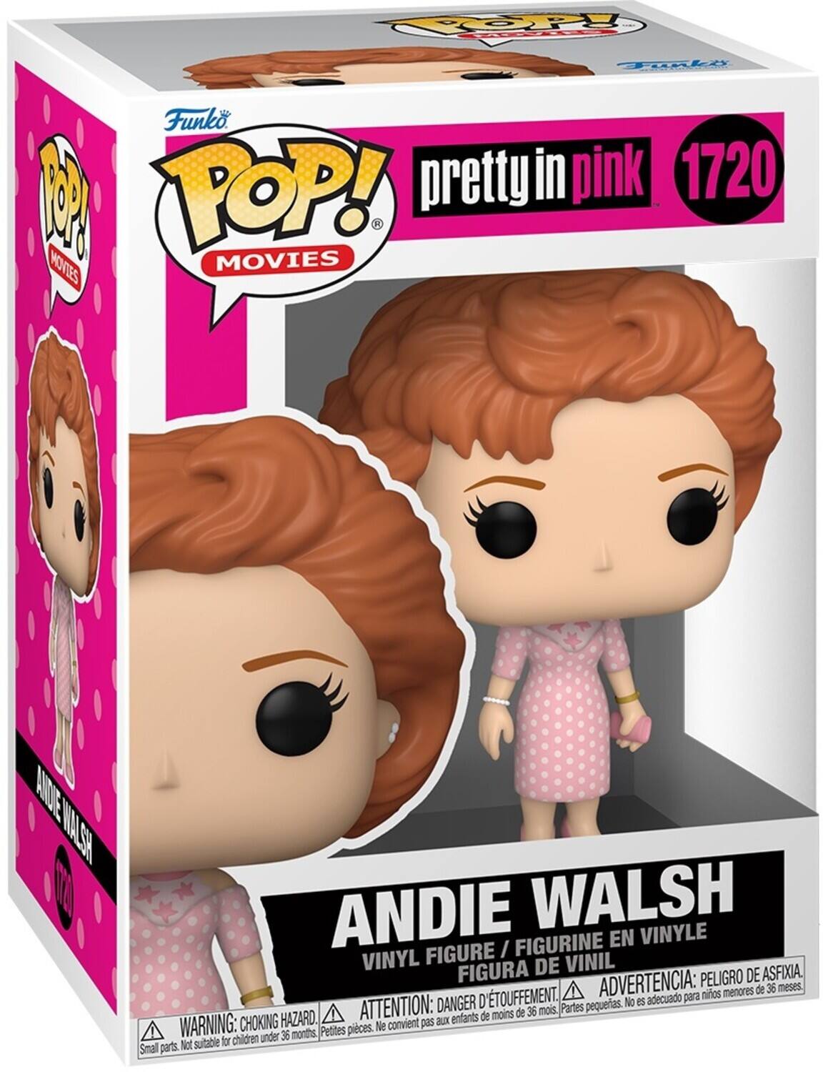 POP! Funko. POP! pretty in pink 1720 H MOVIES ANDIE WALSH ANDIE WALSH FIGURINE EN VINYLE VINYL FIGURE/FIGURINE FIGURE I/ DE VINIL FIGURA ADVERTENCIA: PELIGRO DE ASFIXIA. nios menores de 36 meses. ATTENTION: DANGER D'TOUFFEMENT. Partes pequerias. No es adecuado para de moins de 36 mois. CHOKING HAZARD. convient pas aux enfants WARNING: under 36 months Pettes pices. Ne Not suitable for chidren Small parts.
