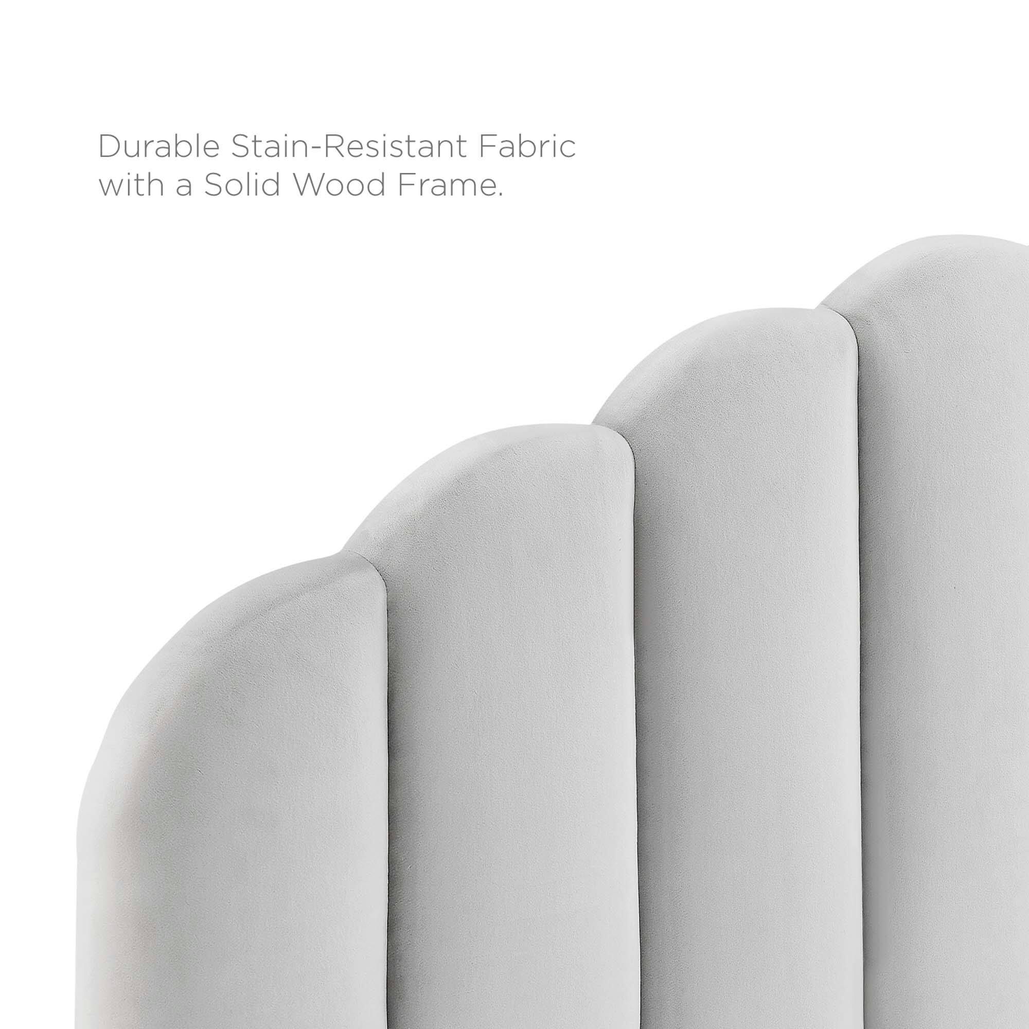 Durable Stain-Resistant Fabric with a Solid Wood Frame.