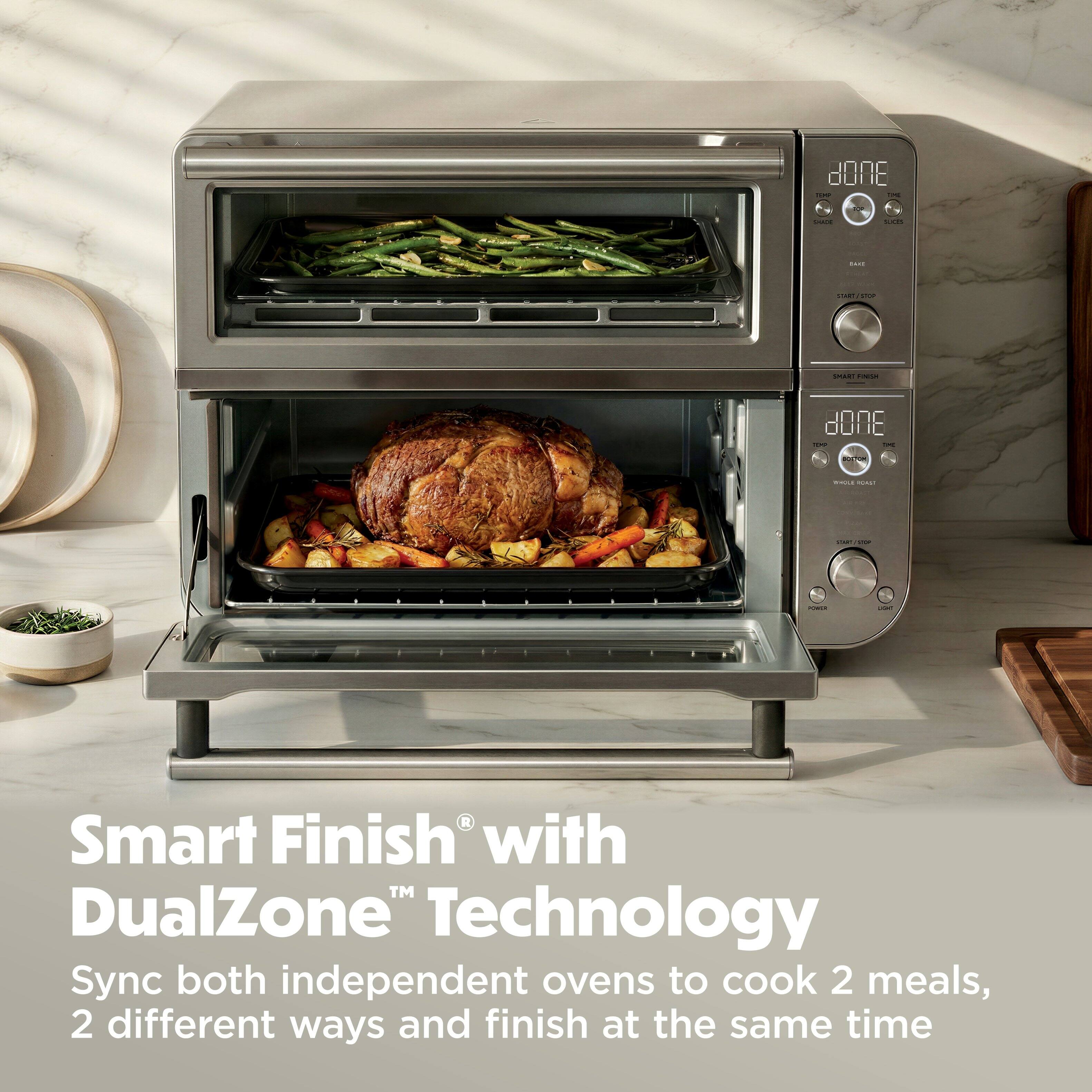 Smart Finish® with DualZone™ Technology

Sync both independent ovens to cook 2 meals, 2 different ways and finish at the same time