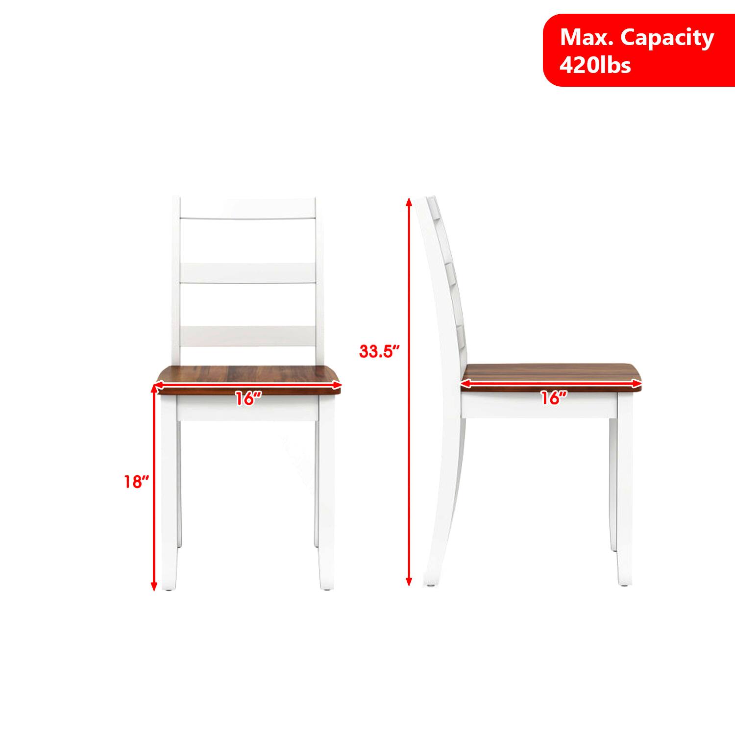 Max. Capacity 420lbs  
33.5"  
16"  
16"  
18"