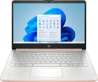 HP - 14" Laptop - Intel Processor N150 - 4GB Memory - 128GB UFS - Pale Rose Gold - Front_Zoom