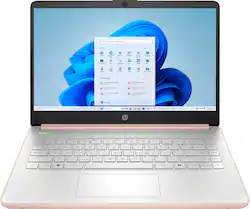 HP - 14" Laptop - Intel Processor N150 2025 - 4GB Memory - 128GB UFS - Pale Rose Gold - Front_Zoom
