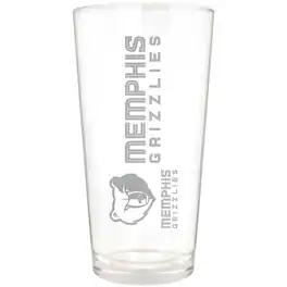 Great American Products - Memphis Grizzlies Etched 16oz. Vertical Rally Cry Pint Glass - Multicolor
