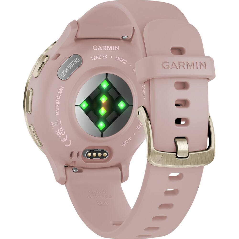 GARMIN VENU 3S  
MUSIC  
123456789  
GARMIN  
MADE IN TAIWAN  
A-GNJo  
ERS  
CEL  
UK  
Quick Release  
18