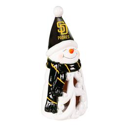 Evergreen Enterprises - San Diego Padres LED 8" Snowman Lit Garden Statue - Brown