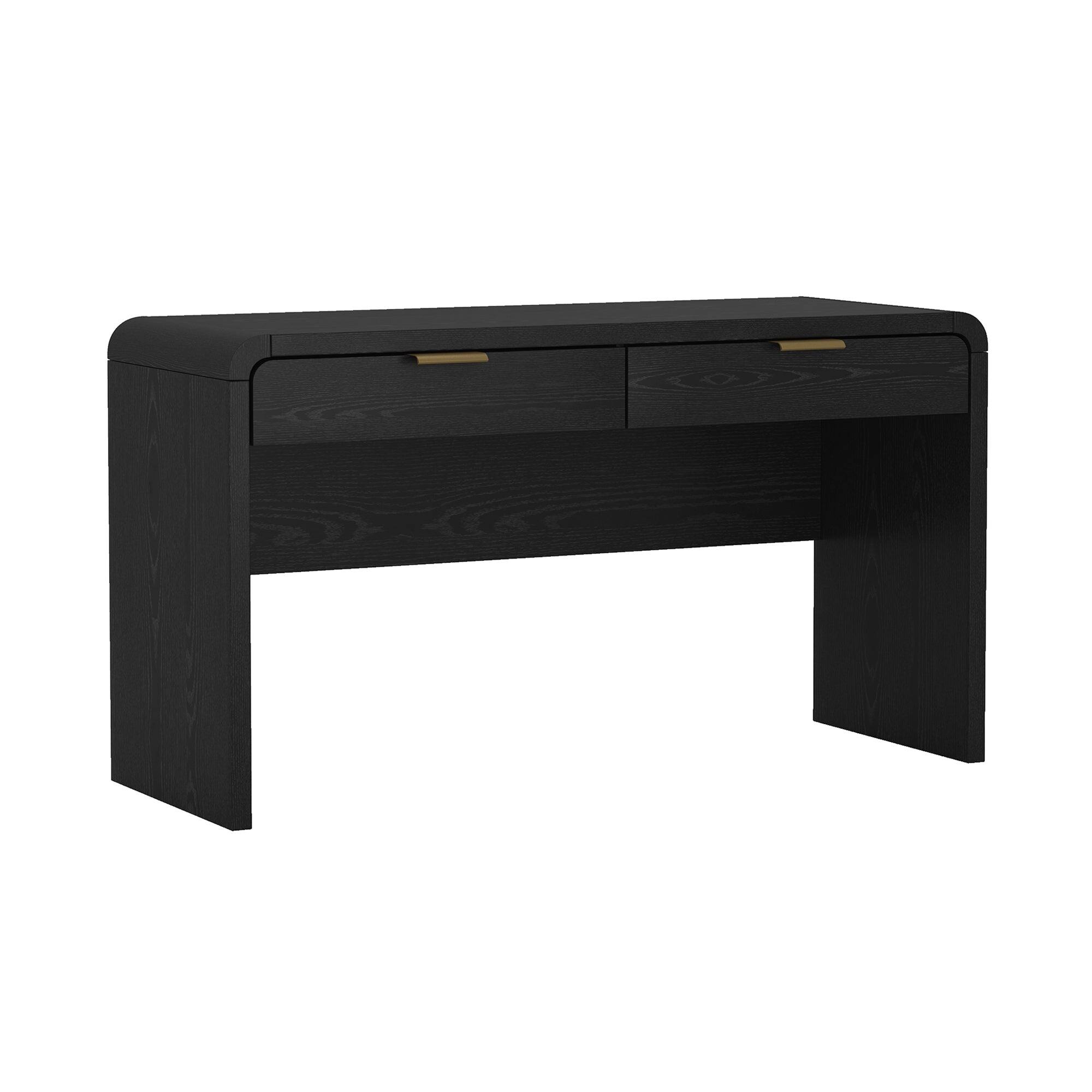 Alt View 2. Manhattan Comfort - Grace Modern 54" Office Desk - Black.