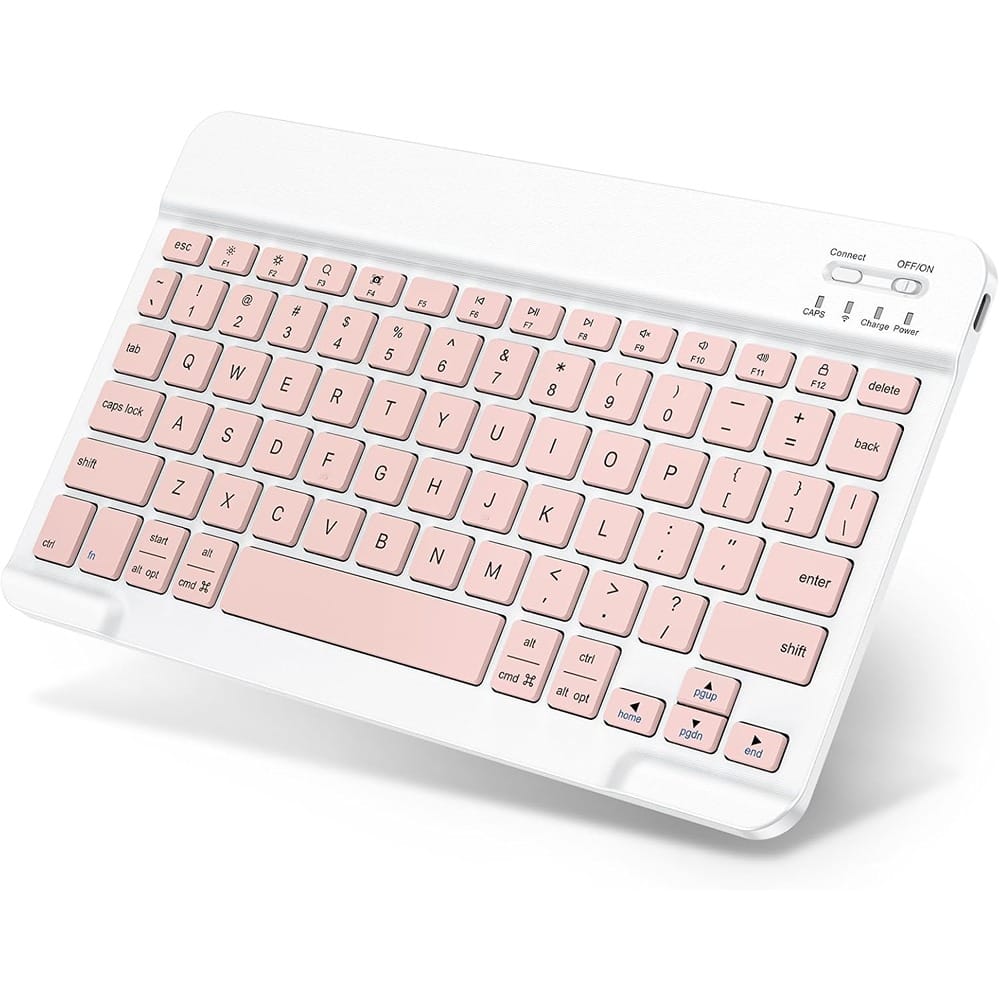 RTMB - Wireless Bluetooth Keyboard – Mini, Ultra-Slim, Rechargeable - Pink
