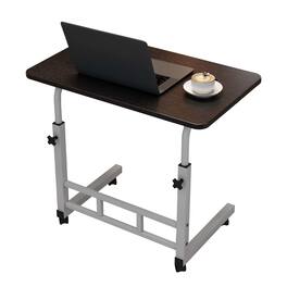 Babevy - Standing Desk with Wheels, Adjustable Height Mobile Rolling Laptop PC Table for Home Office, Study & Bedroom - Black