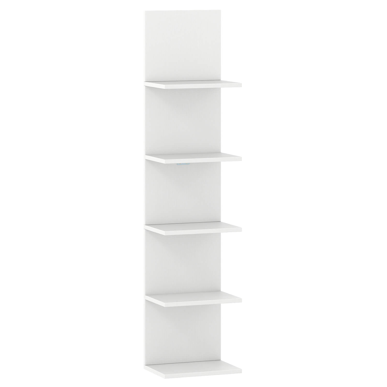 Alt View 9. Costway - Costway 1 PCS 5-Tier Wall Shelves Vertical Floating Storage Shelf Unit Wall-Mounted Organizer - White.