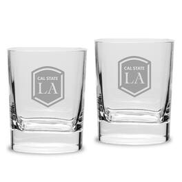 Jardine - Cal State L.A. Golden Eagles 11.75oz. Square Double Old Fashioned Glass Set - Multicolor