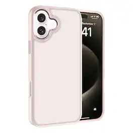 Entronix - Translucent Frosted Matte Case for iPhone 16 Plus - Ultimate Protection and Style - Pink
