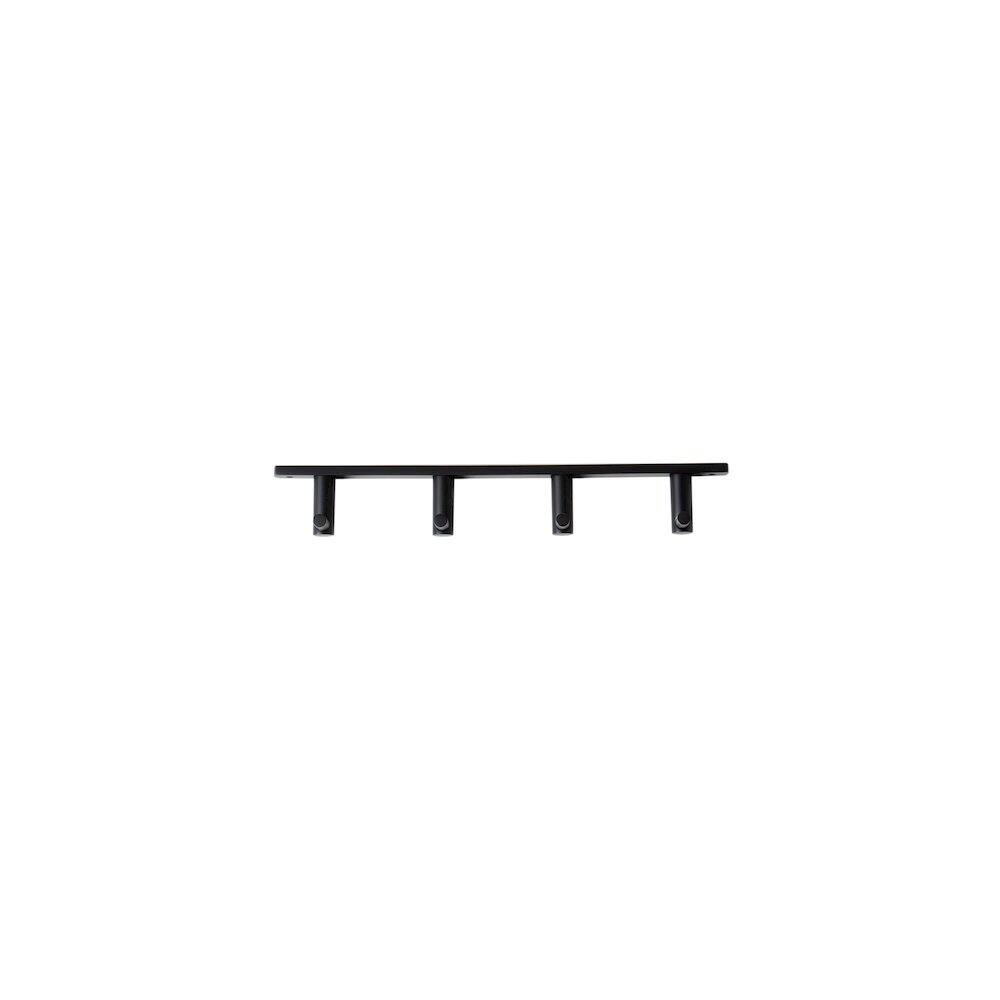 Alt View 1. Alfi - Black Matte Wall Mounted 4 Prong Robe / Towel Hook - Black.