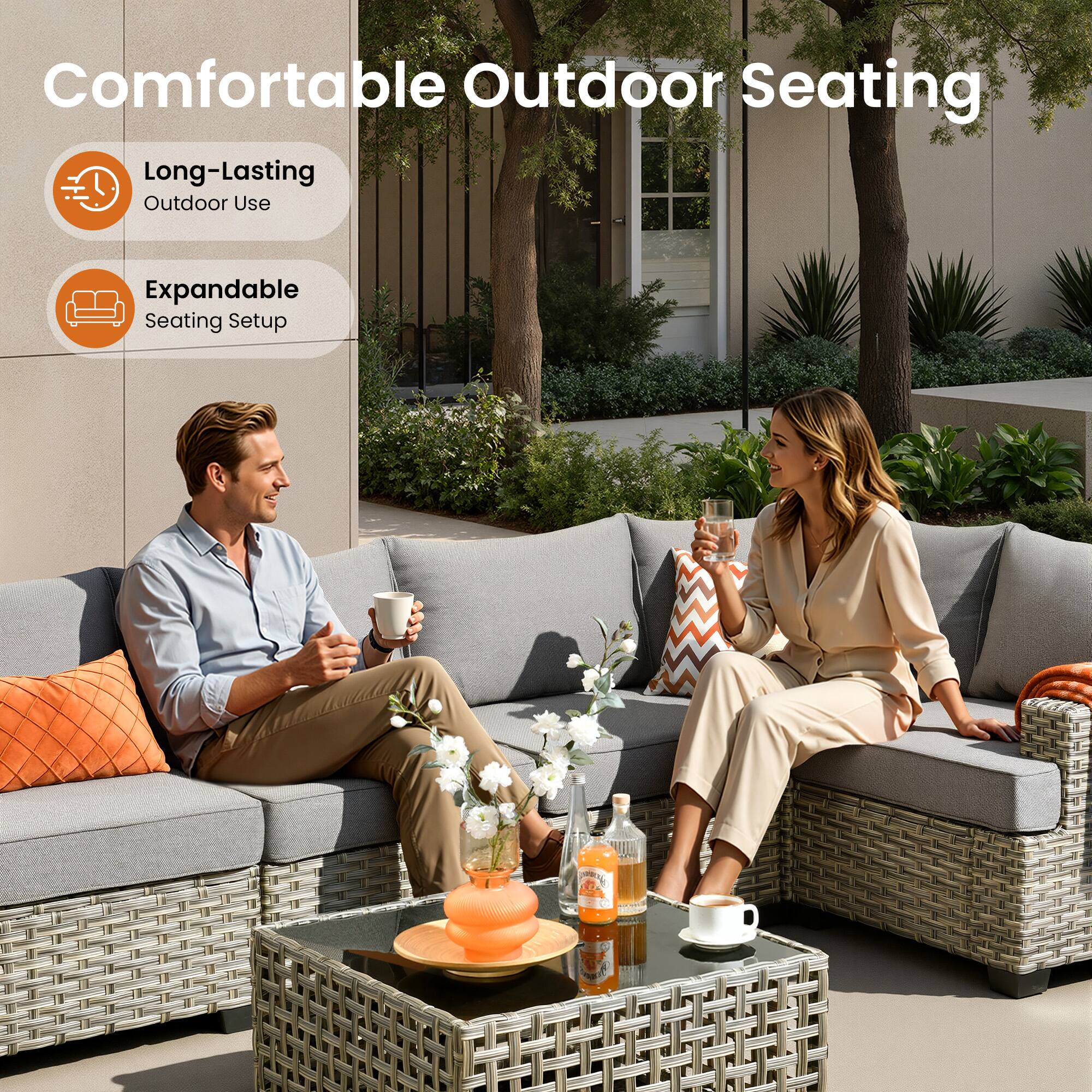 Comfortable Outdoor Seating

- Long-Lasting Outdoor Use
- Expandable Seating Setup