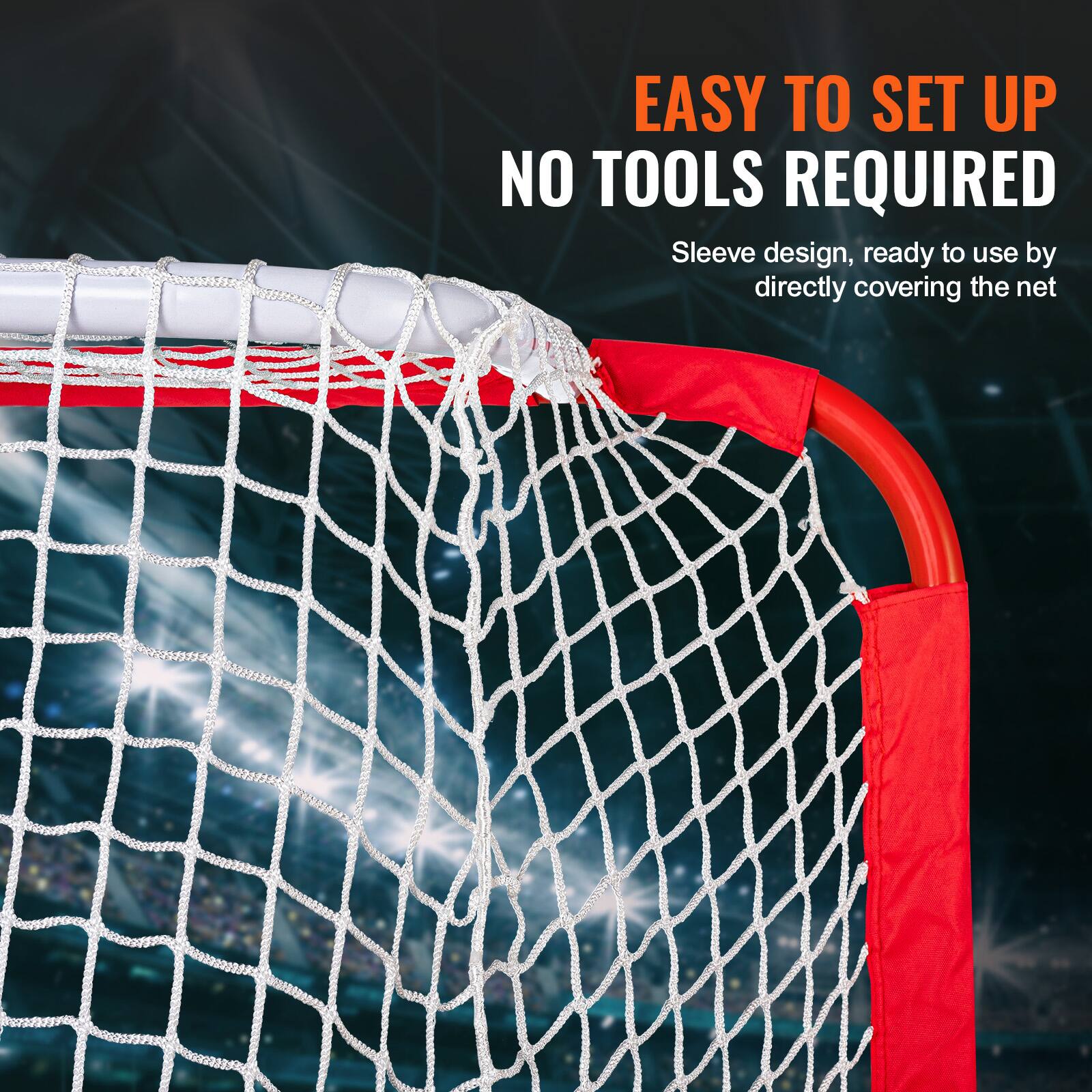 EASY TO SET UP  
NO TOOLS REQUIRED  

Sleeve design, ready to use by directly covering the net