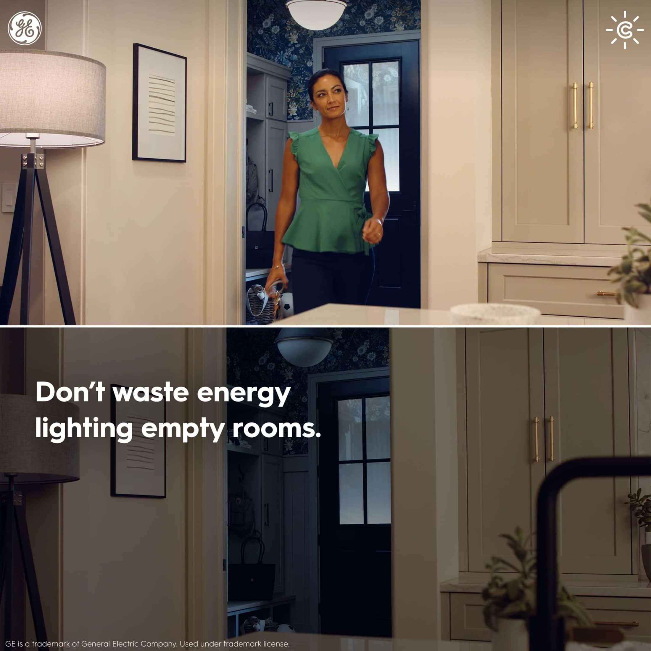 Don't waste energy lighting empty rooms.