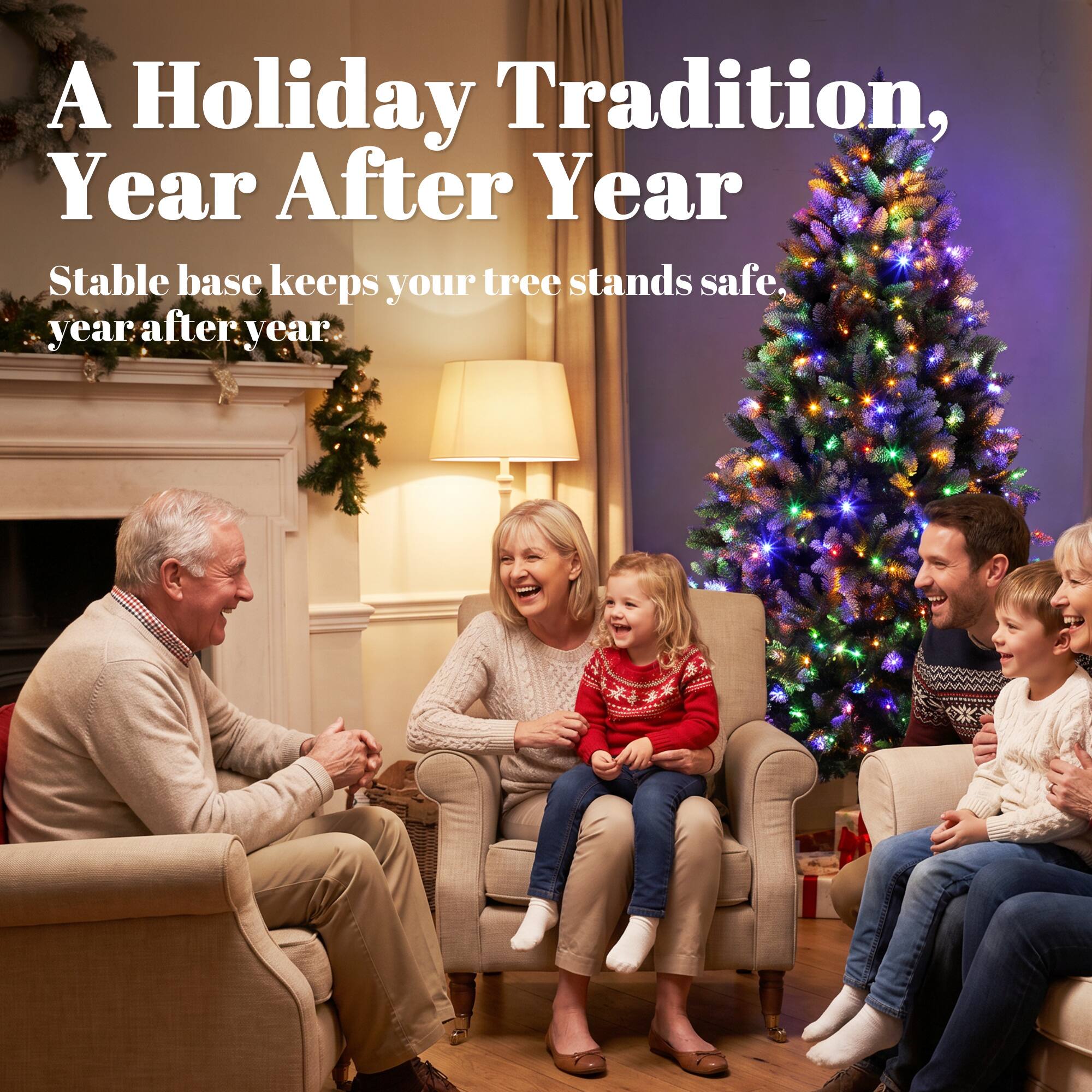 A Holiday Tradition, Year After Year  
Stable base keeps your tree stands safe, year after year.