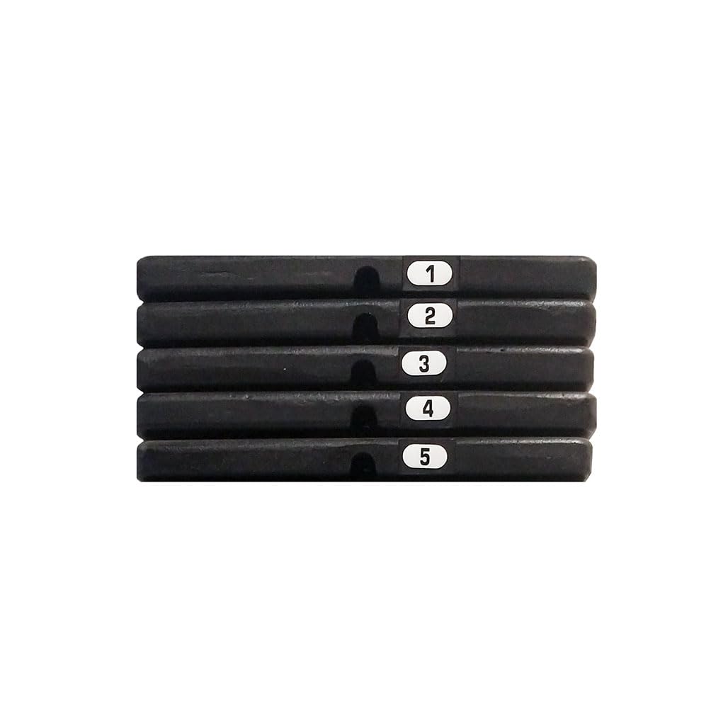 Front. Amber Sporting Goods - Body-Solid 50 Pound Weight Stacks Add On Kit, Home Gym Machine Equipment, Set Includes 5 Cast Iron Plates Midnight Black - Multi.