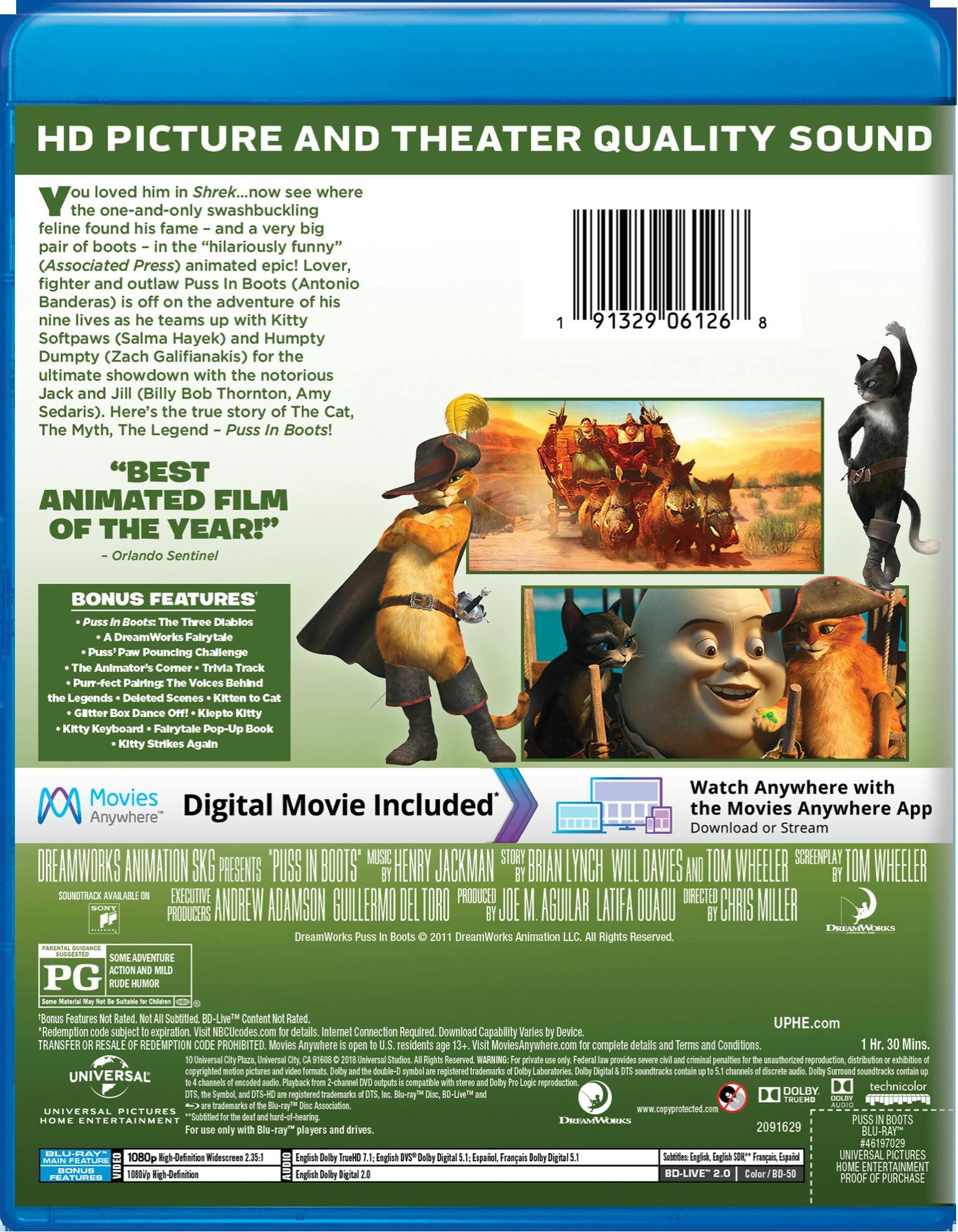 Angle. Puss in Boots (Blu-ray New Box Art) [Blu-ray].