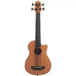 Kala - U-BASS Scout Fretless Acoustic Electric Bass Guitar, Natural
