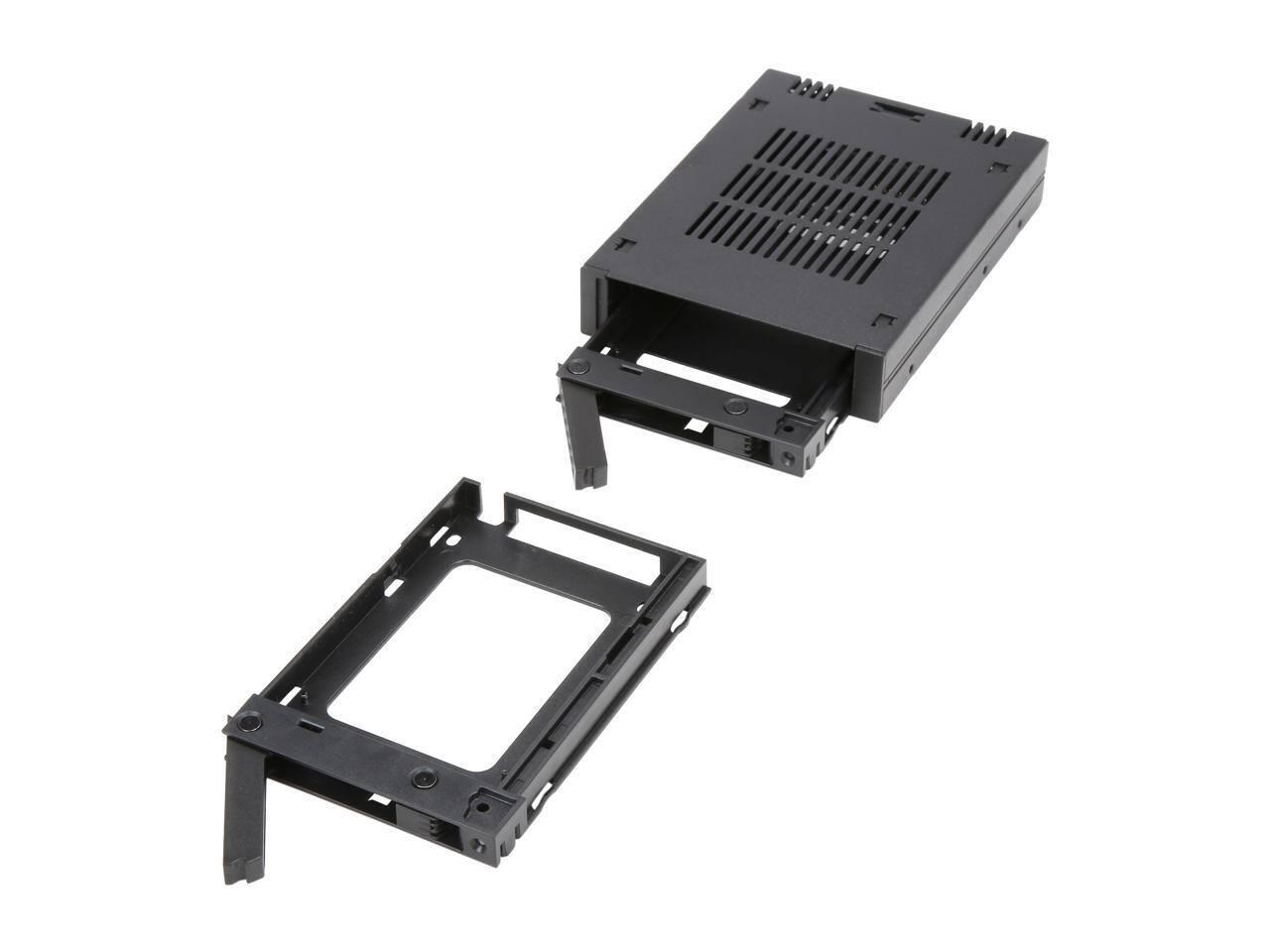 Alt View 5. Icy Dock - ICY DOCK MB742SP-B 2x 2.5" SAS/SATA HDD/SSD Mobile Rack for 3.5" Bay.