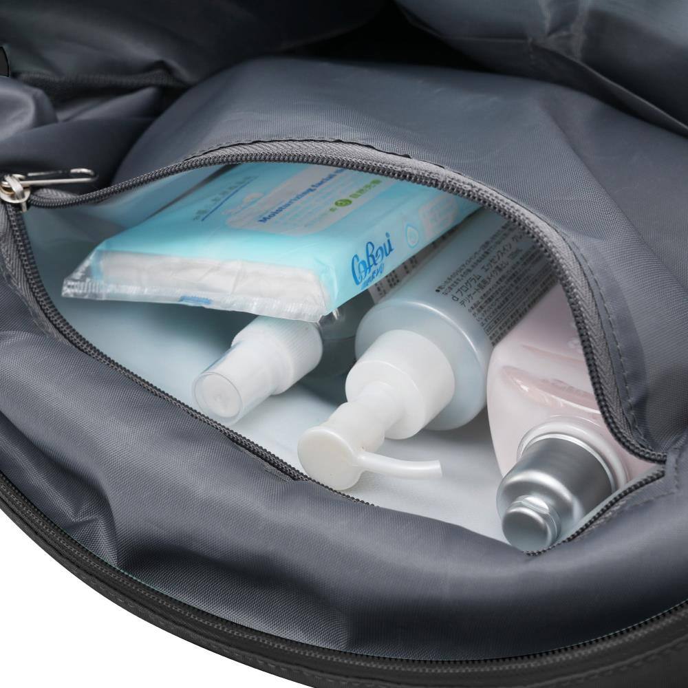 Alt View 1. BreeBe - 4-Piece Expandable ABS Luggage Set with Spinner Wheels, Durable Suitcases and Travel Bag for Carry On and Trips - Black+Brown.