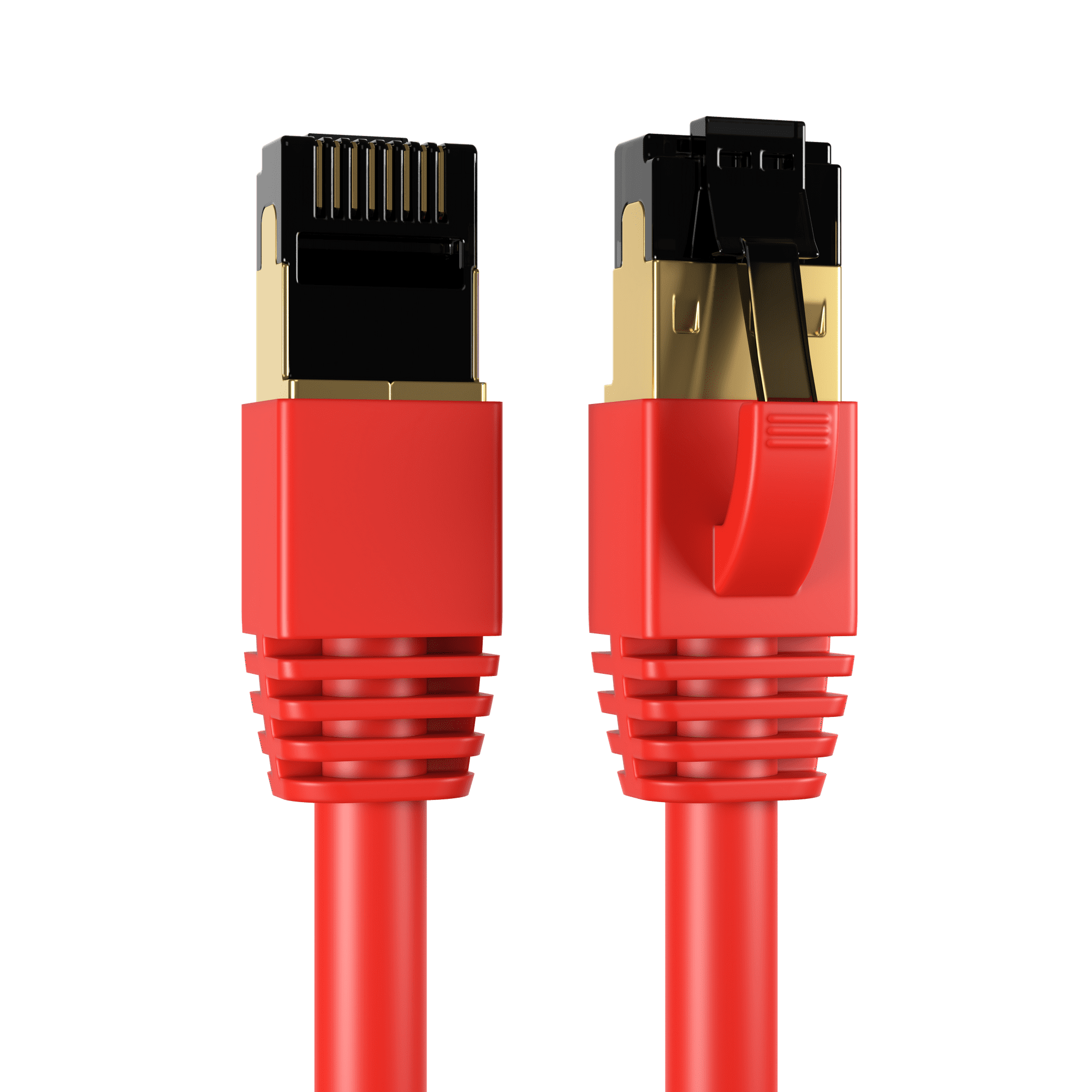 Cables Direct Online - Cat8 Ethernet Cable 3FT, 40Gbps High-Speed RJ45 Shielded Copper Cord for Router, PC & Gaming - Red