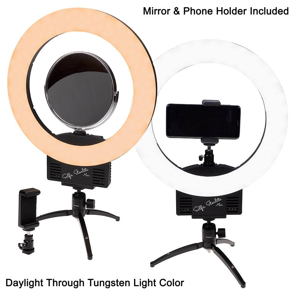 Mirror & Phone Holder Included

Daylight Through Tungsten Light Color