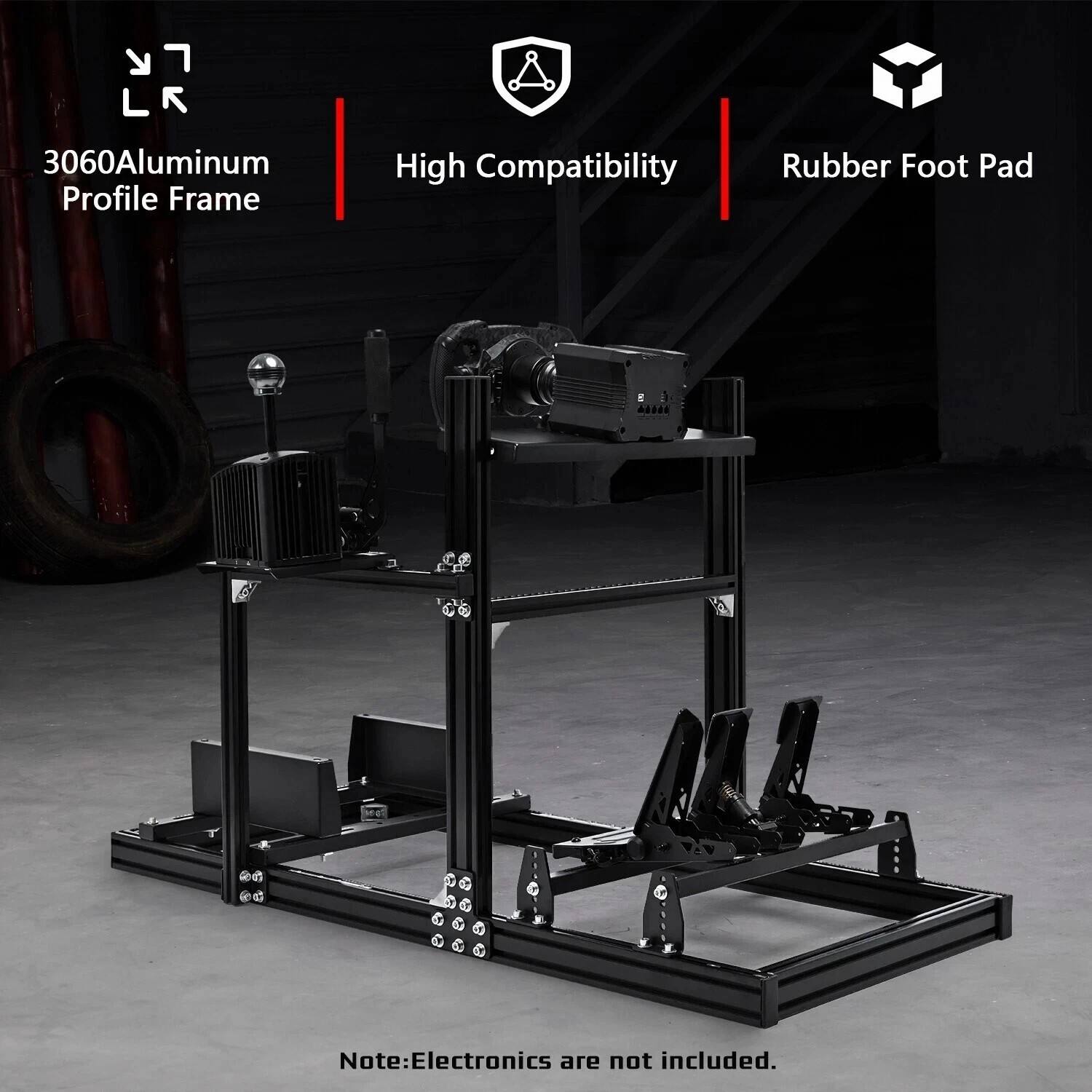 LR  
3060 Aluminum Profile Frame  
High Compatibility  
Rubber Foot Pad  
Note: Electronics are not included.