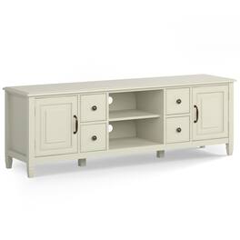 Simpli Home - Connaught 72 inch Wide TV Stand - Antique White