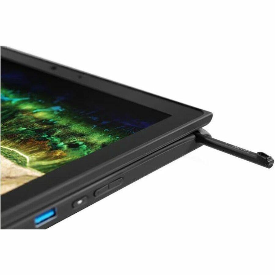 Alt View 3. Lenovo - LENOVO DCG SOURCING 500e Chromebook 2nd Gen 81MC005AUS 11.6" Touchscreen Convertible 2 in 1 Chromebook - HD - Intel - Black.