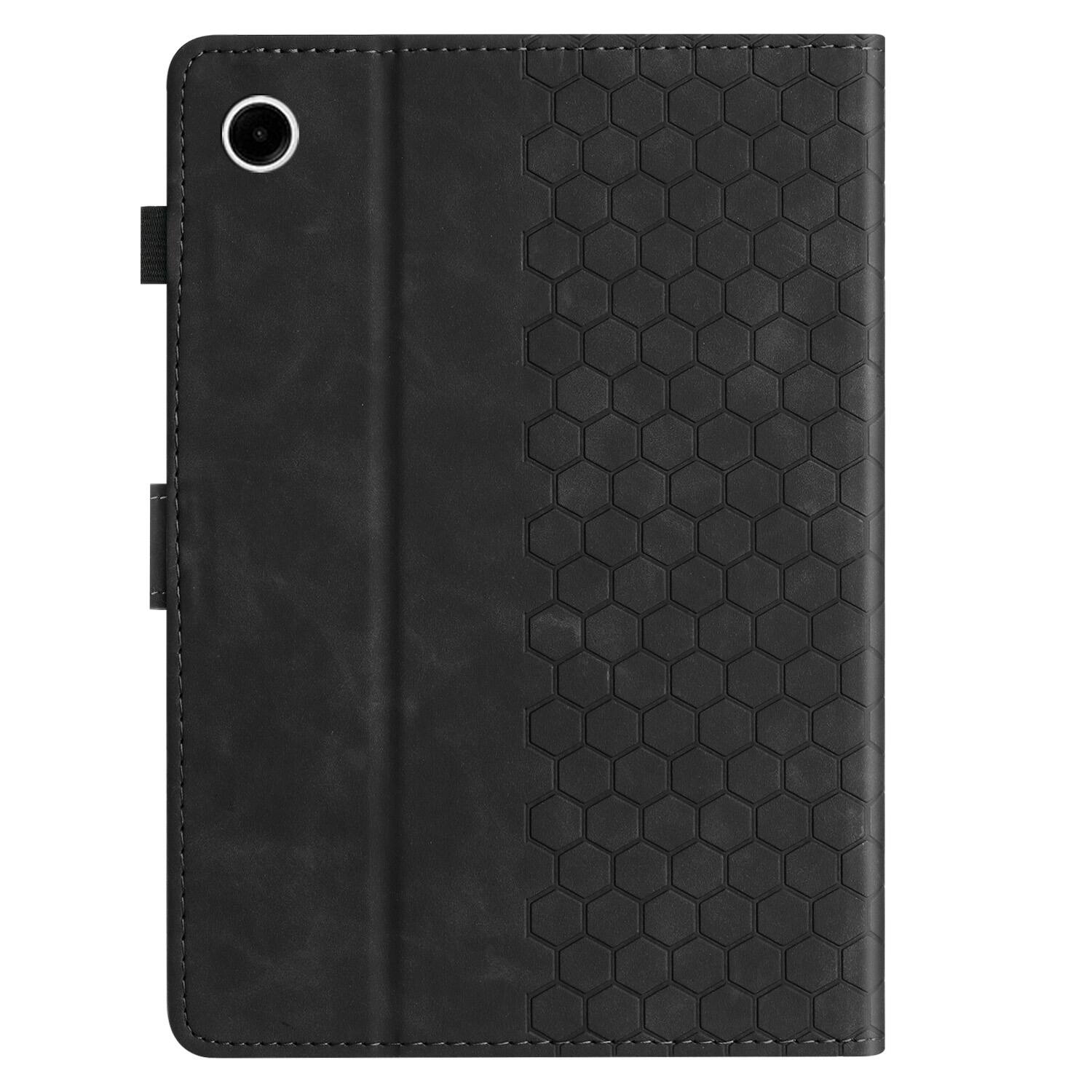 Alt View 2. Dteck - Embossed Folio Case for Samsung Galaxy Tab A9+/A9 Plus 2023 with Auto Sleep/Wake,Faux Leather Card Slots Stand Cover - Black.