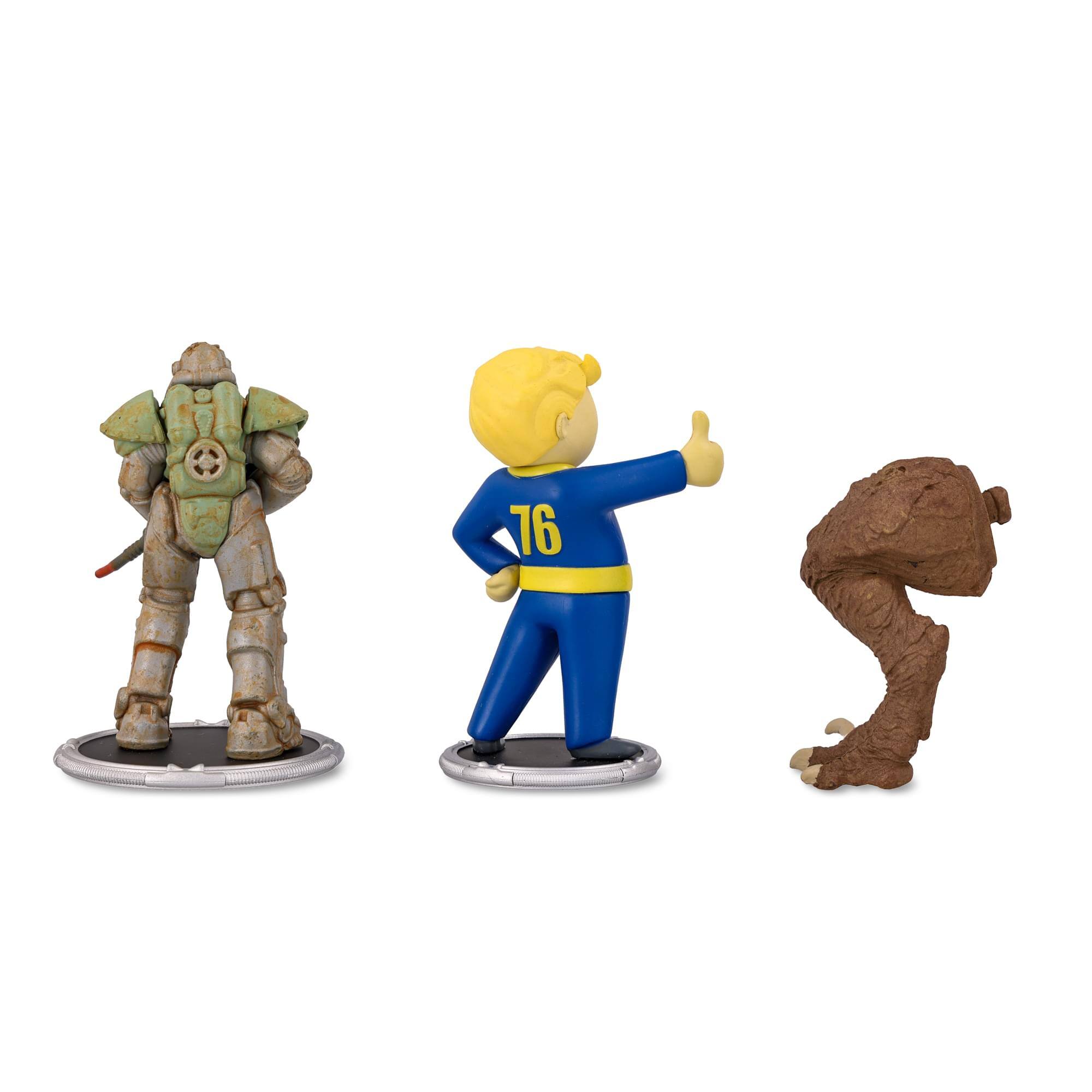 Alt View 2. Toynk - Fallout T-51 and Vault Boy (Classic) Mini Figure Set (Build-a-Figure Deathclaw) - Blue.